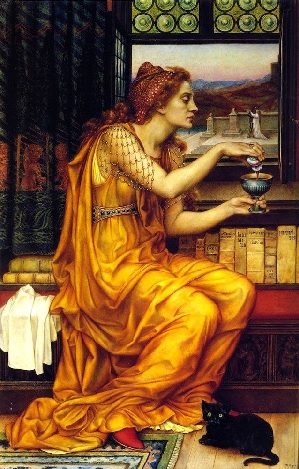 "The Love Potion" by Evelyn De Morgan.  