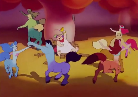 A group of Sadges partying hard under Jupiter in Leo, LOL! Image from Disney's Fantasia.
