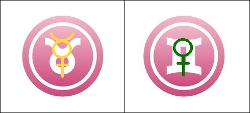 June's Mercury/Venus mutual reception: Mercury in Taurus, Venus in Gemini!