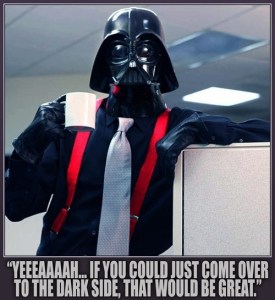 Mars conjunct Pluto in Capricorn: Darth Vader meets Office Space!